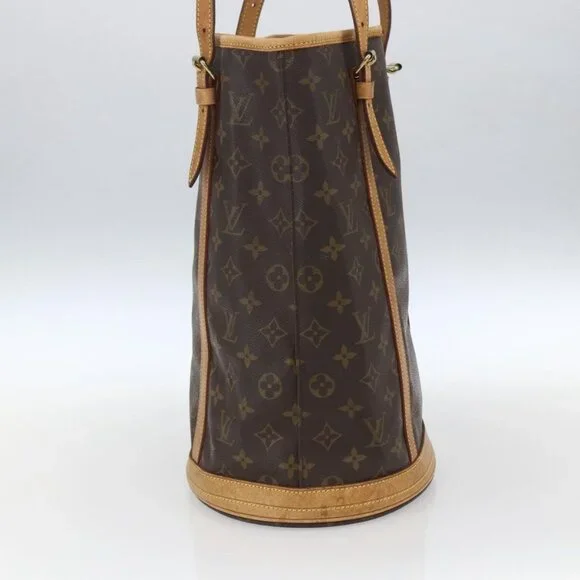 Authentic LOUIS VUITTON Monogram Bucket GM Shoulder Bag M42236 LV - Picture 10 of 16